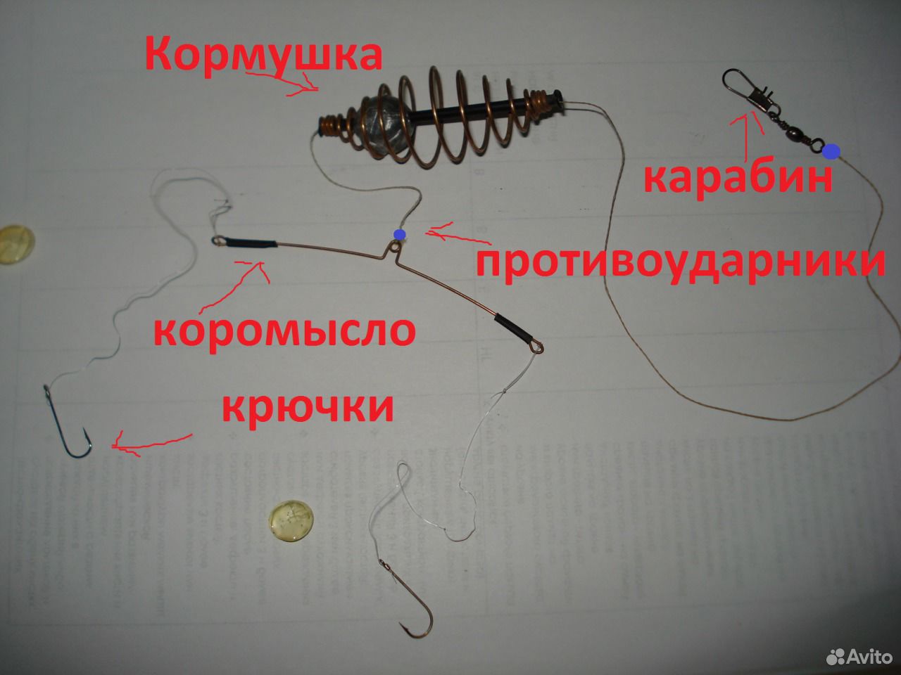 Донная снасть с кормушкой