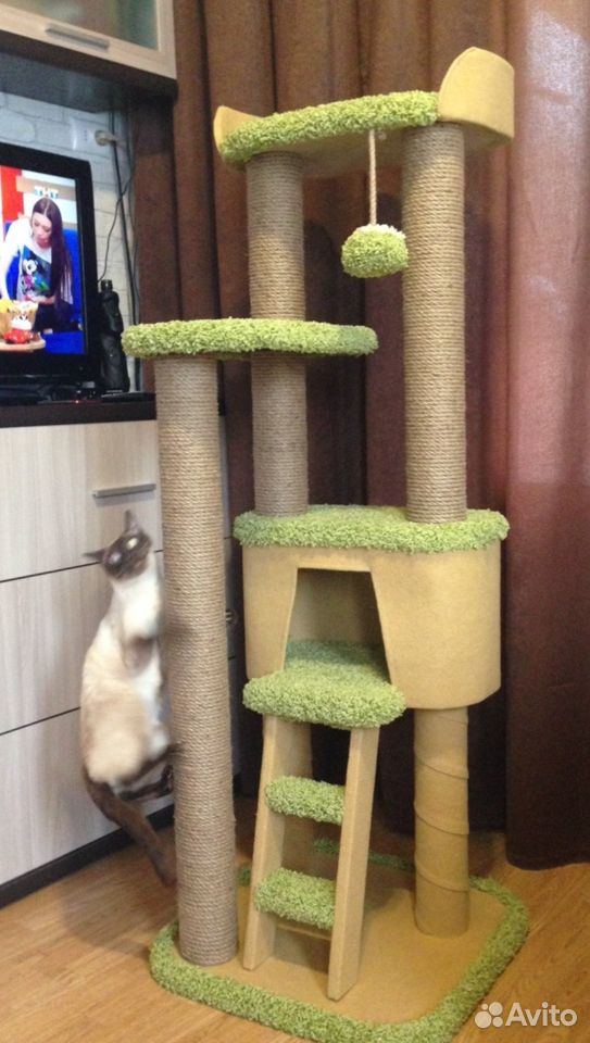 Домик для кошки ковролиновый 150см купить на Зозу.ру - фотография № 1