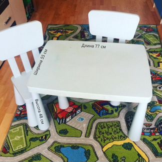 Белый стол детский (в упаковке, новый)