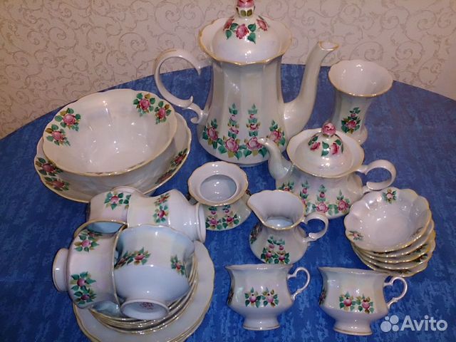 Чайный сервиз Коростень 28 предметов Фарфор Редкий