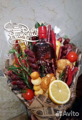 Мужские, сладкие, съедобные букеты, новогодние