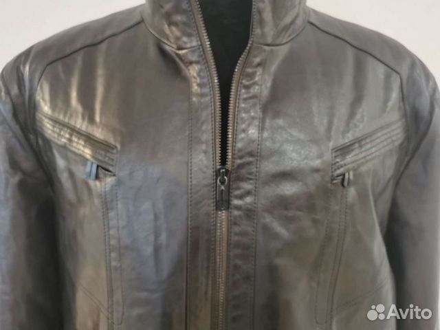 Кожаная куртка мужская 50-52 зимняя, новая