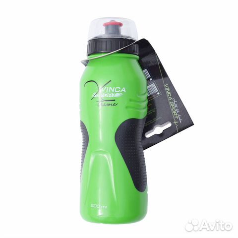 Фляга велосипедная с защитой от пыли. зеленая