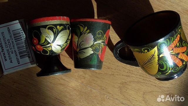 Хохлома солонки, ложки, поднос, половник