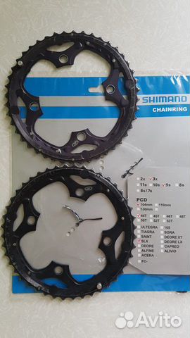 2 звезды на 44 зуба 104 PCD Shimano SLX