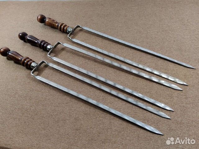 Шампур двойной из нержавеющей стали