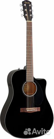 Гитара Fender CD-60SCE Dread Black WN