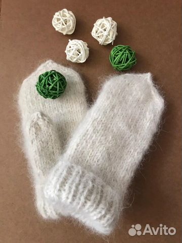 Варежки из собачьей шерсти (пуха)