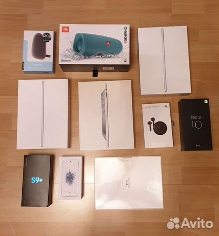 Коробки от Apple, Samsung, Xiaomi, Huawei, JBL