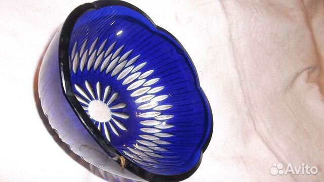 Сахарница, синее стекло. СССР