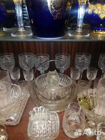 Хрусталь, Вазы, сахарница, салатницы