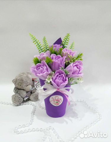 Букеты из мыльных, пенных цветов