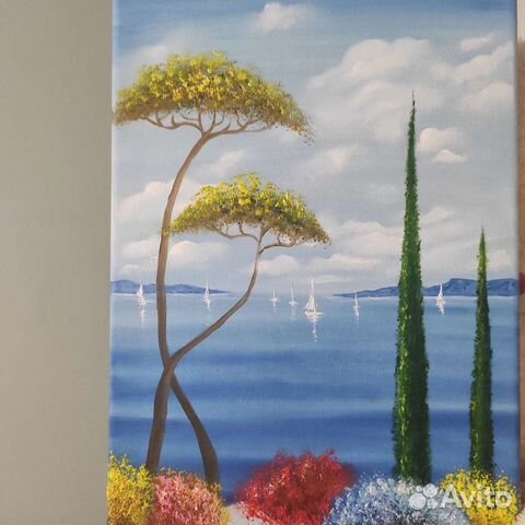 Картина маслом на холсте 25*35 ручная работа
