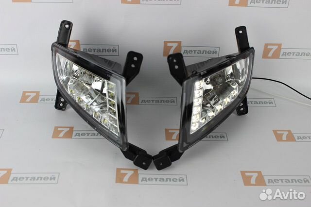 Противотуманки Лада Приора 2 с дхо Новые