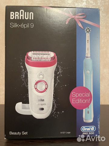 Эпилятор braun silk epil 9+зубная счетка oralb