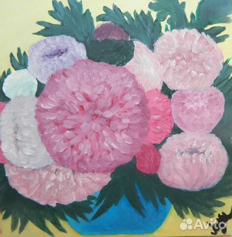 Картина маслом на холсте цветы