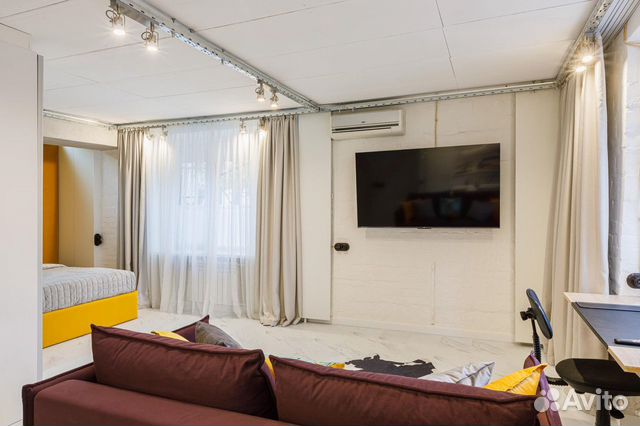 

Квартира-студия, 35 м², 2 кровати