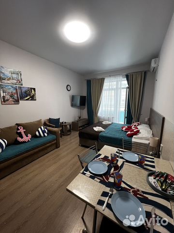 

Квартира-студия, 30 м², 2 кровати
