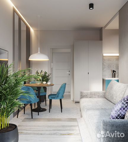 

1-к. квартира, 37 м², 2 кровати