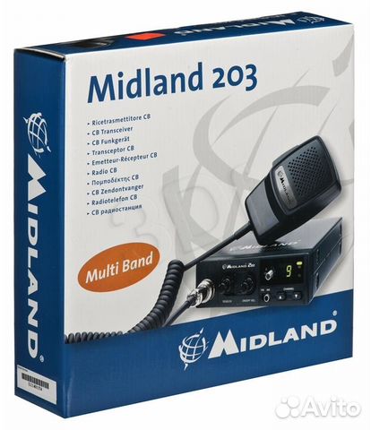 Рация CB Midland 203+ антенна+ ксв метр (Новое) Рация CB Midland 203+ антенна+ ксв метр (Новое)