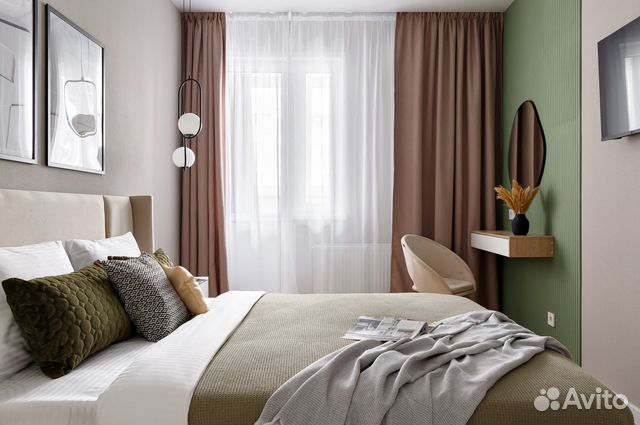 

1-к. квартира, 40 м², 2 кровати