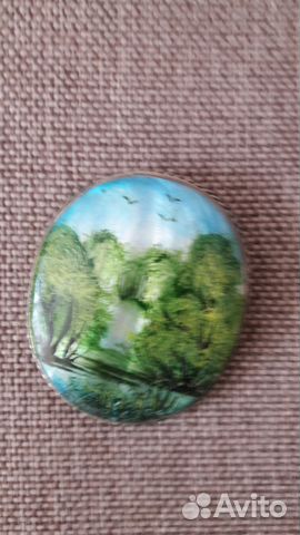 Брошь СССР роспись