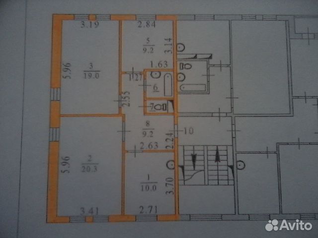 3-к квартира, 71.3 м², 4/4 эт.