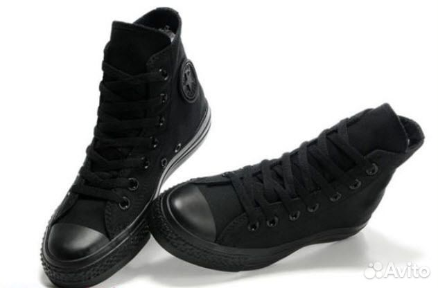 Новые Угли Конверсы All Black 4142 высокие кеды Новые Угли Конверсы All Black 4142 высокие кеды