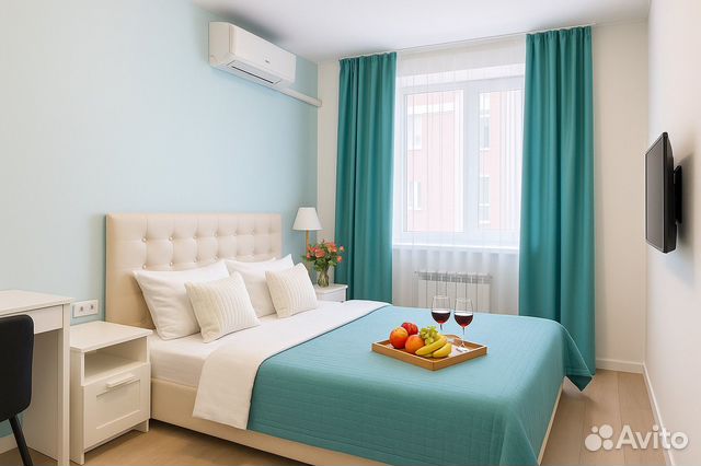 

1-к. квартира, 44 м², 2 кровати