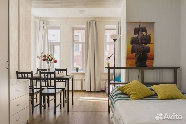 

Квартира-студия в апарт-отеле, 38 м², 3 кровати