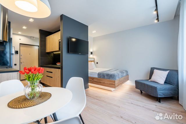

Квартира-студия, 28 м², 2 кровати