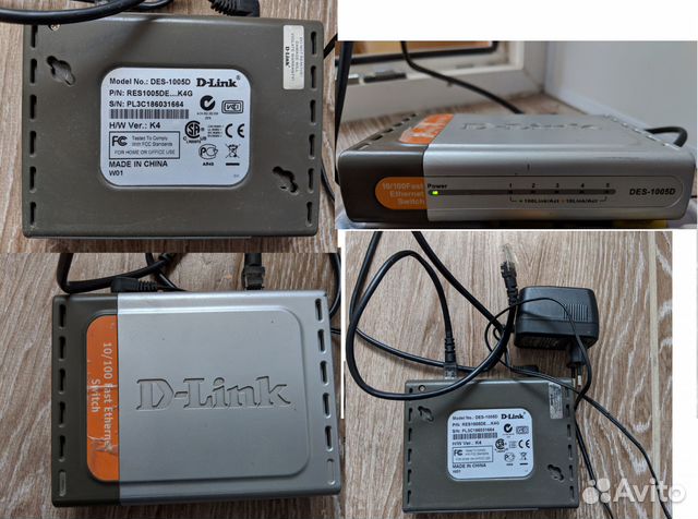 Коммутатор D-link DES-1005D,сетевая плата Realtek