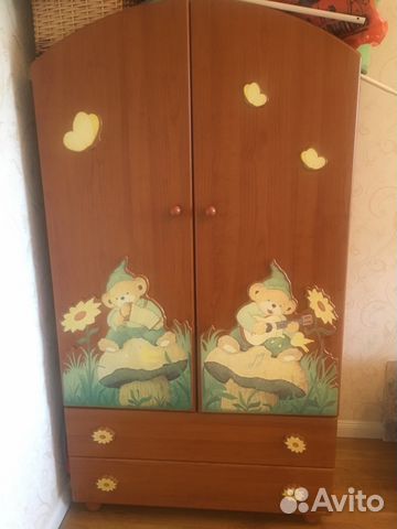 Комплект Erbesi для детской. Кровать, комод, шкаф