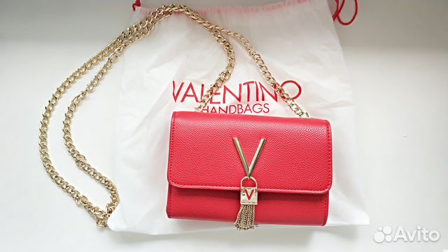 Сумочка - клатч с плечевой цепочкой valentino