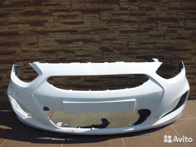 Бампер Хендай Солярис Кристально Белый Бампер Хендай Солярис Кристально Белый