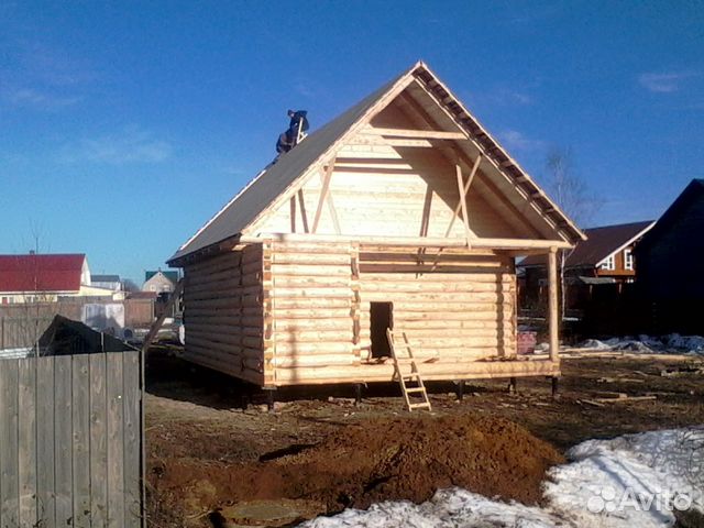 Сруб (4x5+ 2) С открытой террасой Сруб (4x5+ 2) С открытой террасой