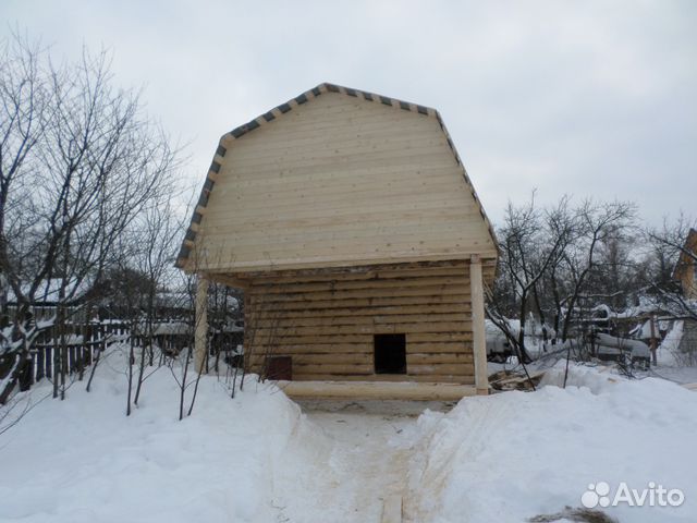 Сруб дома 6х8+2м терраса крыша мансардная ломанная Сруб дома 6х8+2м терраса крыша мансардная ломанная