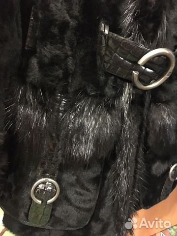 Дубленка женская натуральная чернобурка и кожа Дубленка женская натуральная чернобурка и кожа