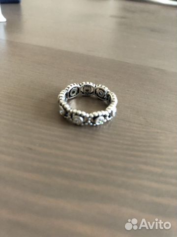 Серебряное кольцо pandora (15,5 размер)