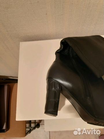 Сапоги весенние чёрные, размер 38