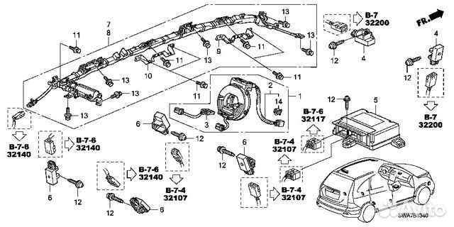 Honda CR-V 3 Боковая подушка безопасности