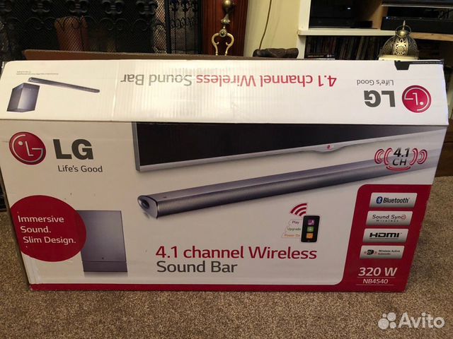 Новый BT саундбар с сабвуфером LG NB4540, 320 Вт