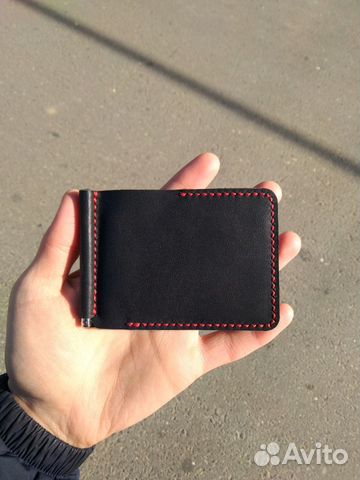Зажим для денег кожаный