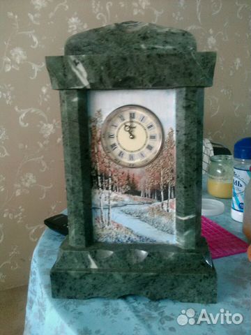 Часы Агат натуральный камень тяжелые