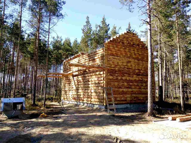 Сруб дома из бревна 6х9 Сруб дома из бревна 6х9