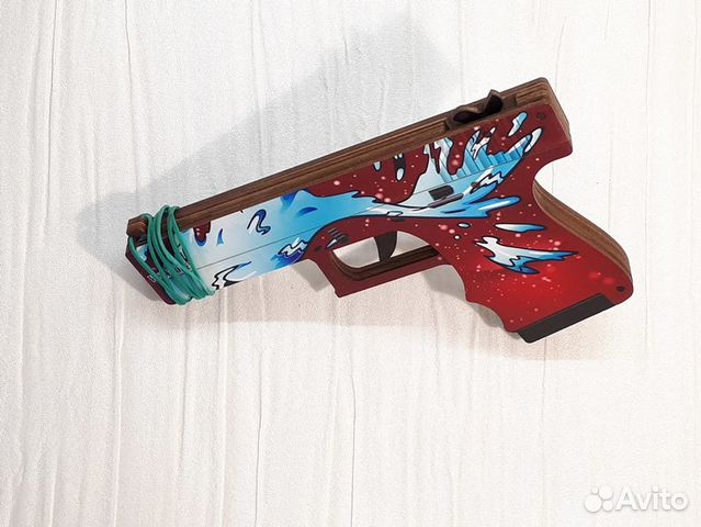 Пистолет резинкострел Glock-18 глок кс го CS:GO