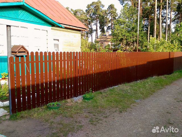 Заборы профлист евроштакетник откатные ворота