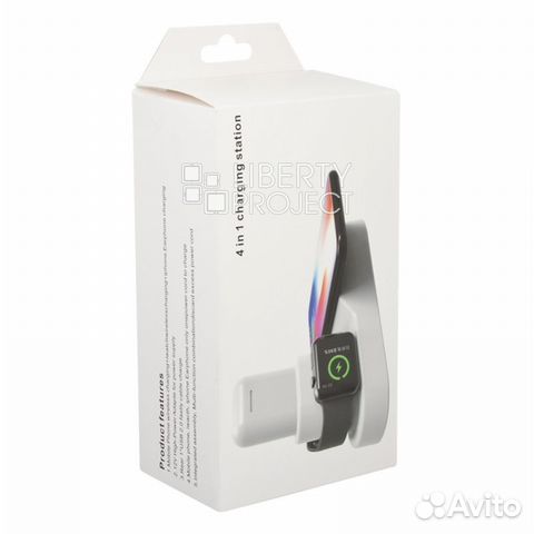 Зарядная станция 4 в 1 для Apple Watch/AirPods/iPh