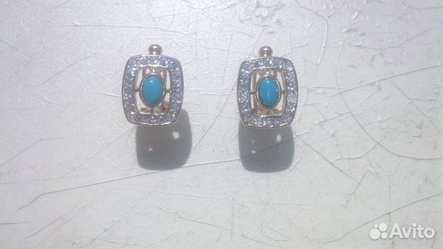 Серьги с бирюзой jenavi