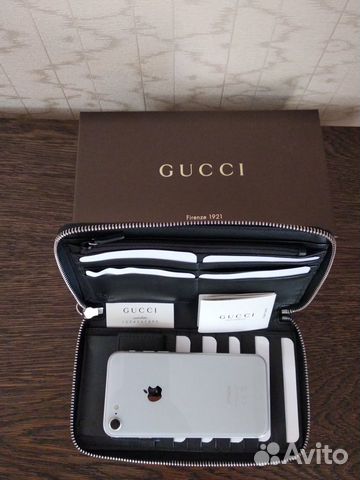 Gucci мужской бумажник на молнии Gucci мужской бумажник на молнии